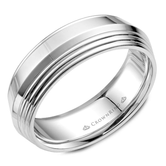 Carved Contemporary Wedding Band WB-055C