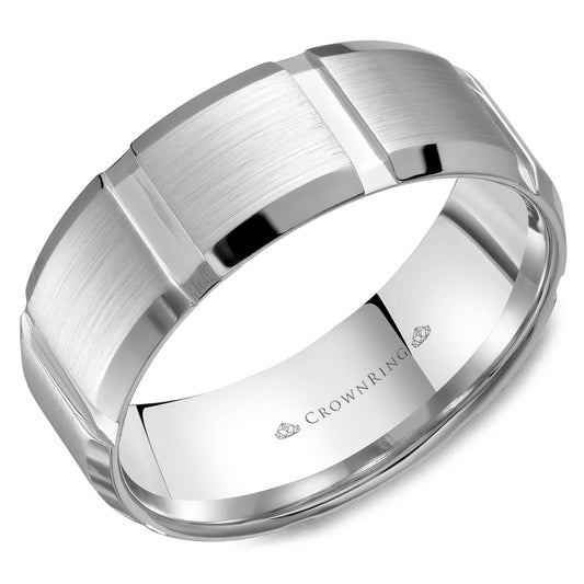 Carved Contemporary Wedding Band WB-7038