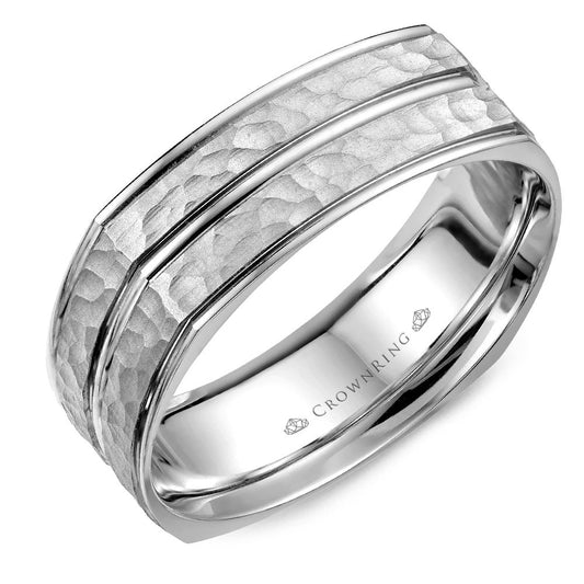 Carved Contemporary Wedding Band WB-7911