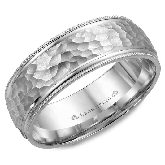 Carved Contemporary Wedding Band WB-7914