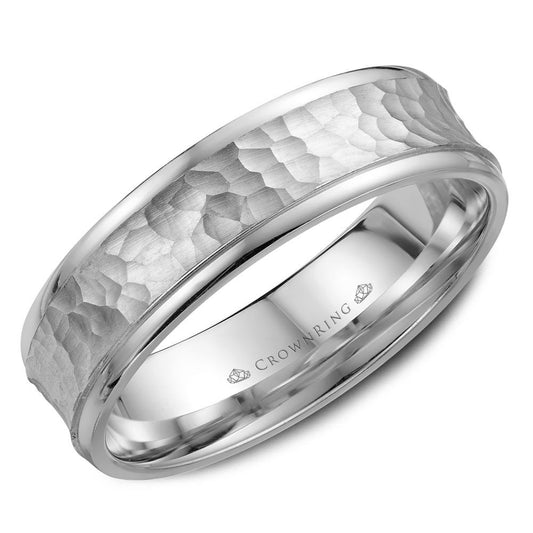 Carved Contemporary Wedding Band WB-7918