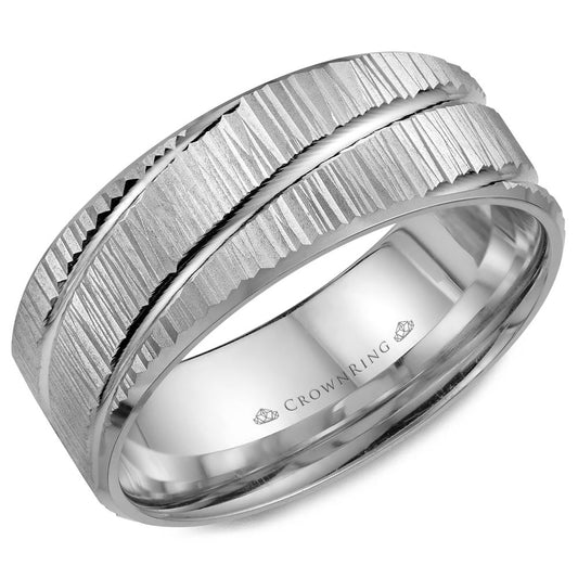 Carved Contemporary Wedding Band WB-7922