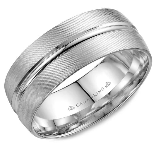 Carved Contemporary Wedding Band WB-7934