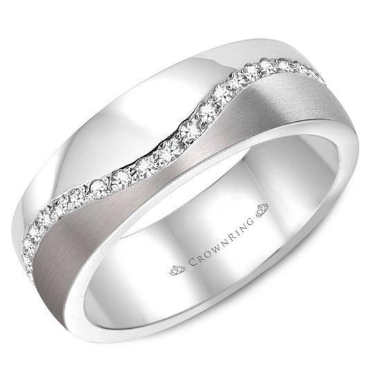 Diamond Contemporary Wedding Band WB-8033