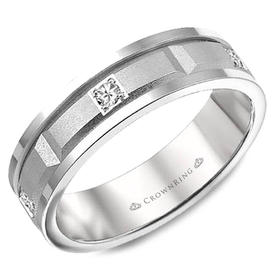 Diamond Modern Wedding Band WB-8204
