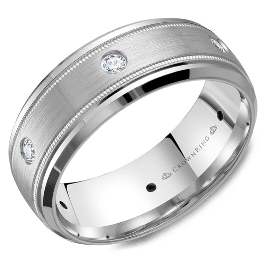 Diamond Milgrain Wedding Band WB-9025