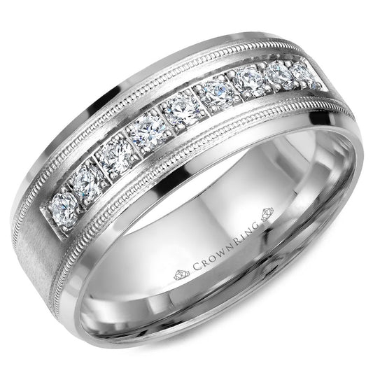 Diamond Milgrain Wedding Band WB-9083