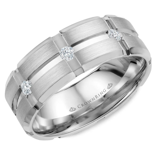 Diamond Contemporary Wedding Band WB-9114
