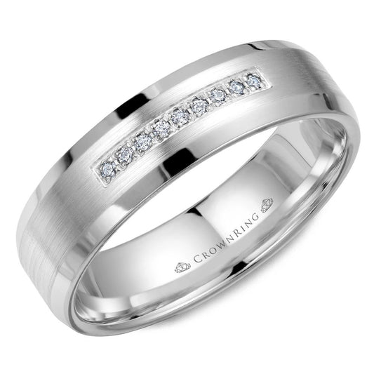 Diamond Contemporary Wedding Band WB-9612