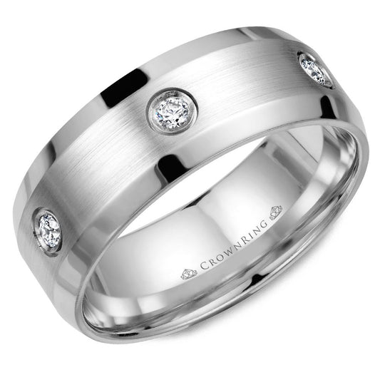 Diamond Contemporary Wedding Band WB-9616