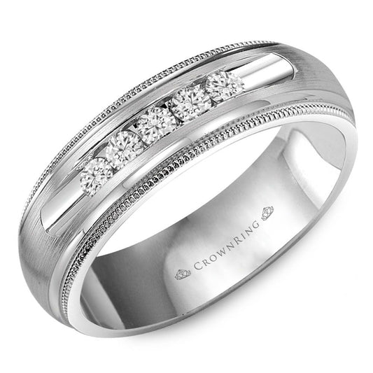 Diamond Milgrain Wedding Band WB-9816