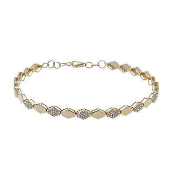 Ladies 14k Gold Bracelet ZB856