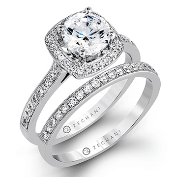 Ladies 14k Gold Engagement Ring ZR1185