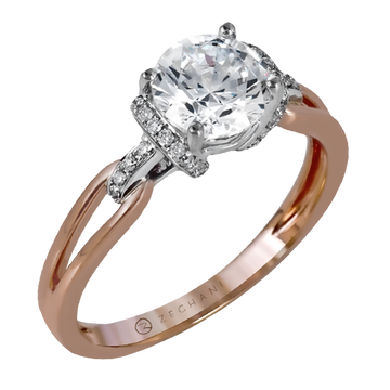 Ladies Two-Tone Engagement Ring ZR1217