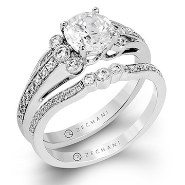 Ladies 14k Gold Engagement Ring ZR1336