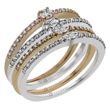 Ladies Two-Tone Fashion Ring ZR1584