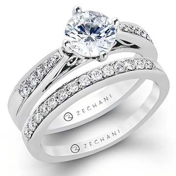 Ladies 14k Gold Engagement Ring ZR204