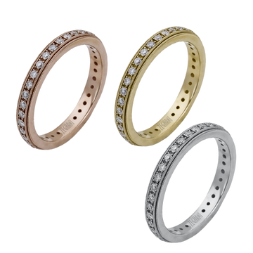 Ladies Tri-Color Wedding Band ZR223