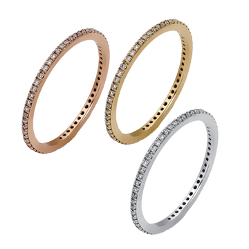 Ladies Tri-Color Wedding Band ZR225
