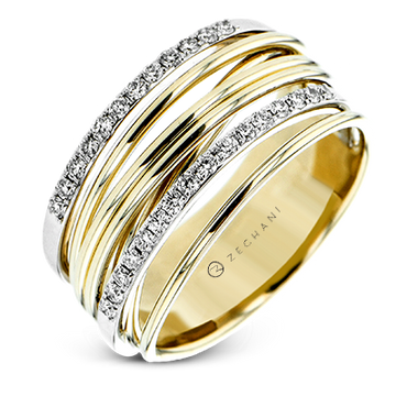 Ladies Two-Tone Fashion Ring ZR2356