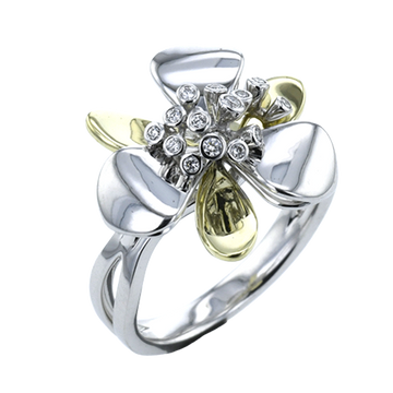 Ladies Two-Tone Fashion Ring ZR2380