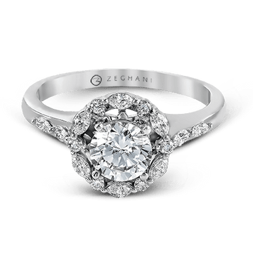 Ladies 14k Gold Engagement Ring ZR908