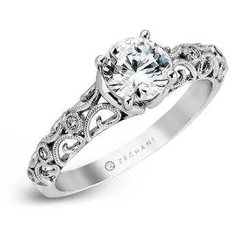 Ladies 14k Gold Engagement Ring ZR915