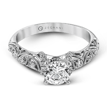 Ladies 14k Gold Engagement Ring ZR916