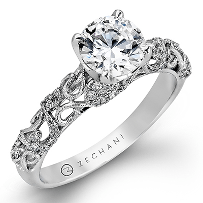 Ladies 14k Gold Engagement Ring ZR917