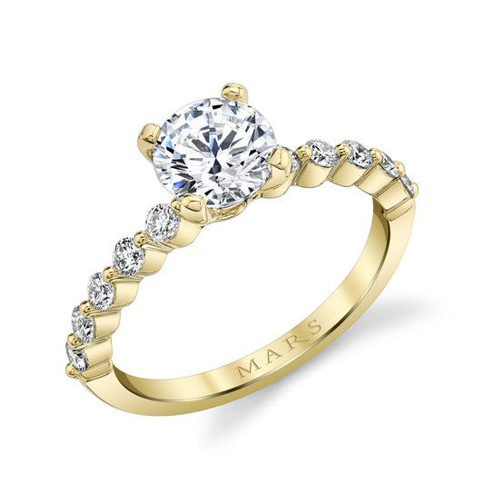 Ladies Round Engagement Ring 27558