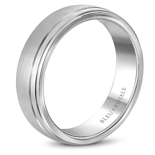 Bleu Royale Contemporary Wedding Band RYL-001