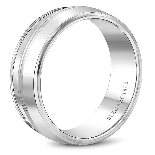 Bleu Royale Contemporary Wedding Band RYL-013