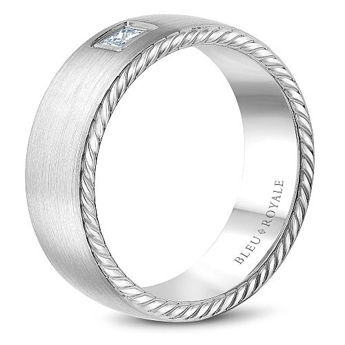 Bleu Royale Contemporary Wedding Band RYL-021