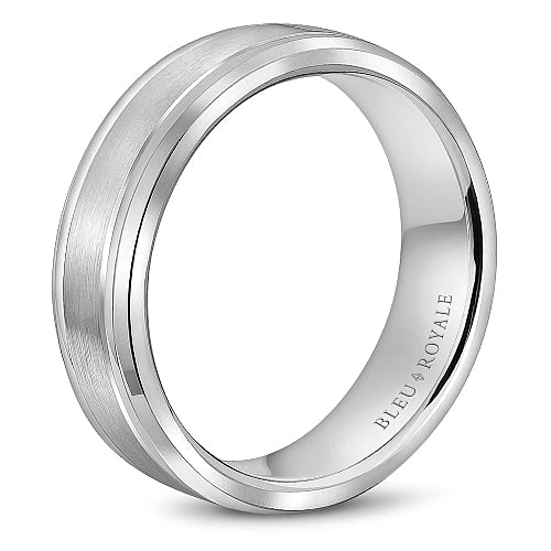 Bleu Royale Contemporary Wedding Band RYL-035