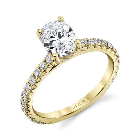 Ladies Oval Engagement Ring 27554OV