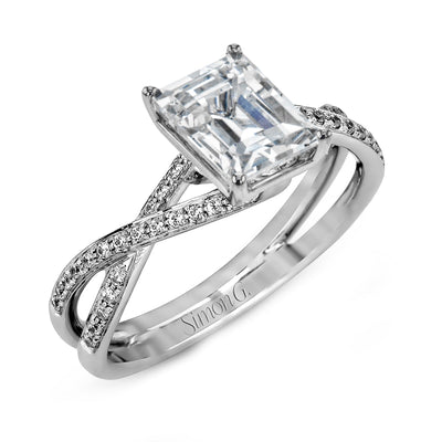 Modern Ladies Twist Engagement Ring MR1394-EM