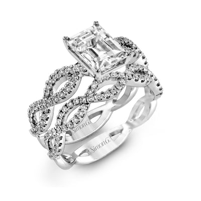 Modern Ladies Twist Engagement Ring MR1596-EM