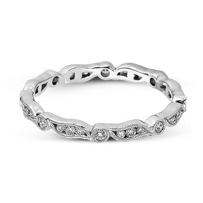 Stackable Ladies Fashion Ring MR2290 WHITE 18K X