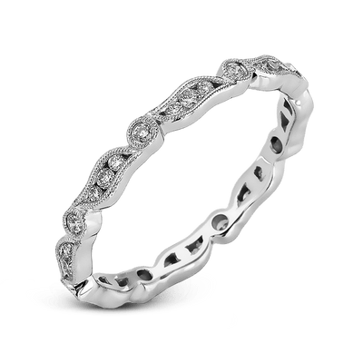 Stackable Ladies Fashion Ring MR2290 WHITE 18K X