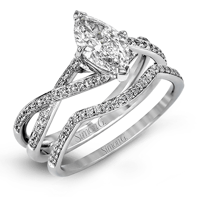 Modern Ladies Twist Engagement Ring MR1394