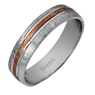 Contemporary Mens Wedding Band LG101