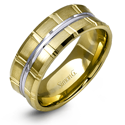 Contemporary Mens Wedding Band LG110