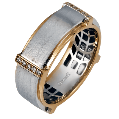 Contemporary Ladies Wedding Band MR2104 WHITE 14K X WHITE