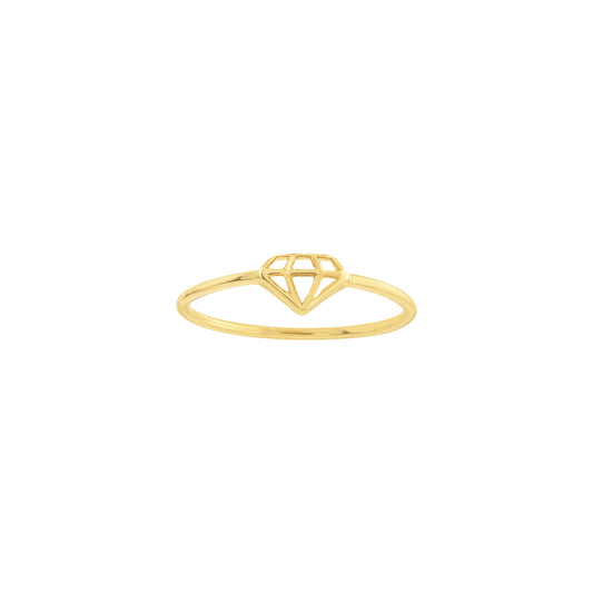 Diamond Cutout Wire Ring