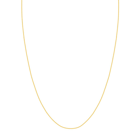 0.85mm D/C Square Wheat Chain with Lobster Lock