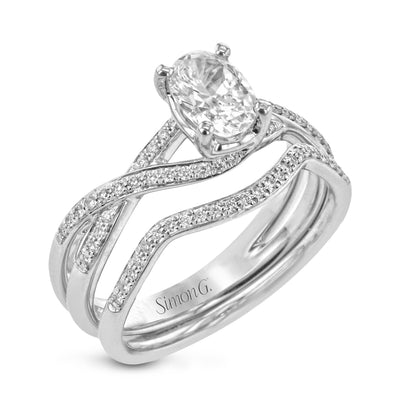 Modern Ladies Twist Engagement Ring MR1394-OV