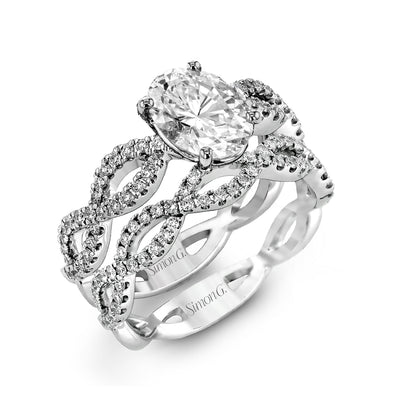 Modern Ladies Twist Engagement Ring MR1596-OV