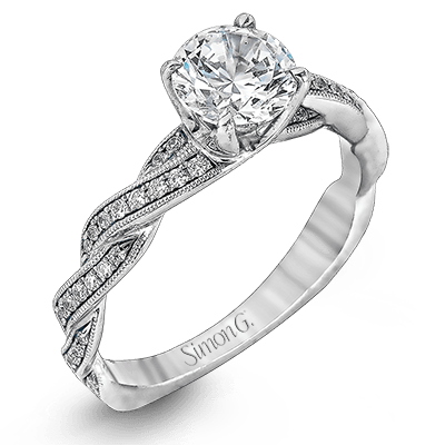 Contemporary Ladies Twist Engagement Ring MR1498_WHITE_18K_SEMI CUSTOM