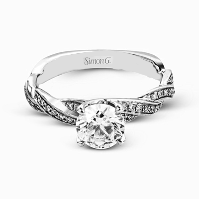 Contemporary Ladies Twist Engagement Ring MR1498_WHITE_18K_SEMI CUSTOM