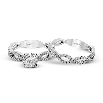 Modern Ladies Twist Engagement Ring MR1596_WHITE_18K_SET